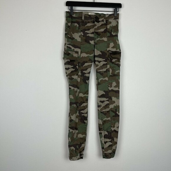 J.Crew Camo Skinny Cargo Jeans Green Brown Size 25 - Picture 1 of 6